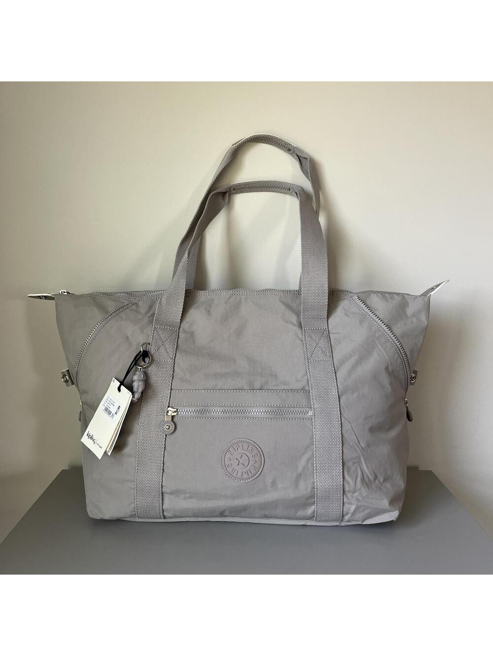 Kipling Art Medium Tote Bag Extra Large Size Rock Ash NWT